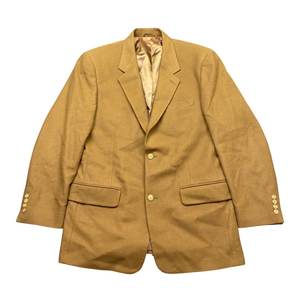 VTG J. Crew Oarsman 40R Blazer Camel Lambswool Cashmere Blend Sport Coat USA